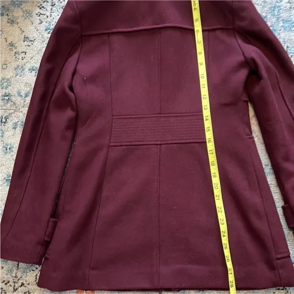 Kenneth Cole Wool Coat with Detachable Faux Fur Trim Hood - Picture 15 of 16